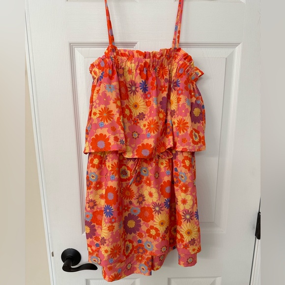 NWT KANCUN BABES RETRO FLORAL PRINTED ROMPER KRISTA HORTON X PINK LILY - Picture 6 of 9